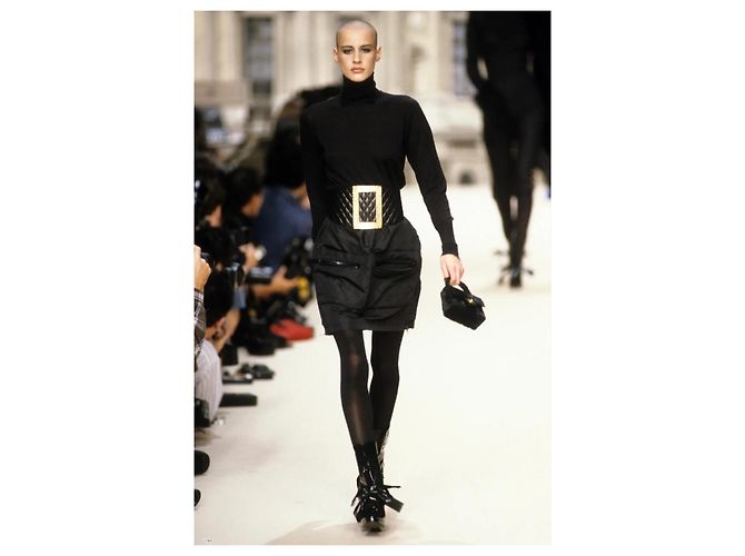 Falda acolchada negra Chanel Negro - vista 14