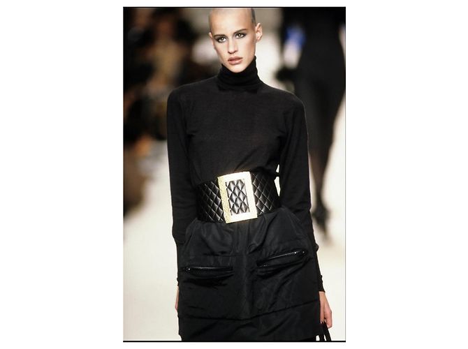 Falda acolchada negra Chanel Negro - vista 16
