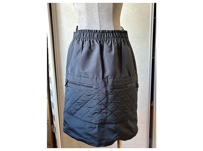 Falda acolchada negra Chanel Negro - vista 6