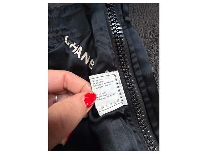 Falda acolchada negra Chanel Negro - vista 9
