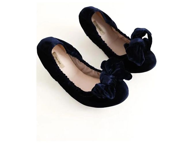 Miu Miu Bailarinas azules - vista 3