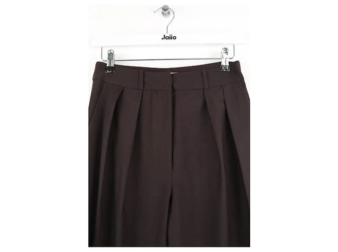 Autre Marque Pantalones anchos marrones Castaño - vista 2