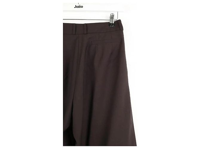 Autre Marque Pantalones anchos marrones Castaño - vista 4