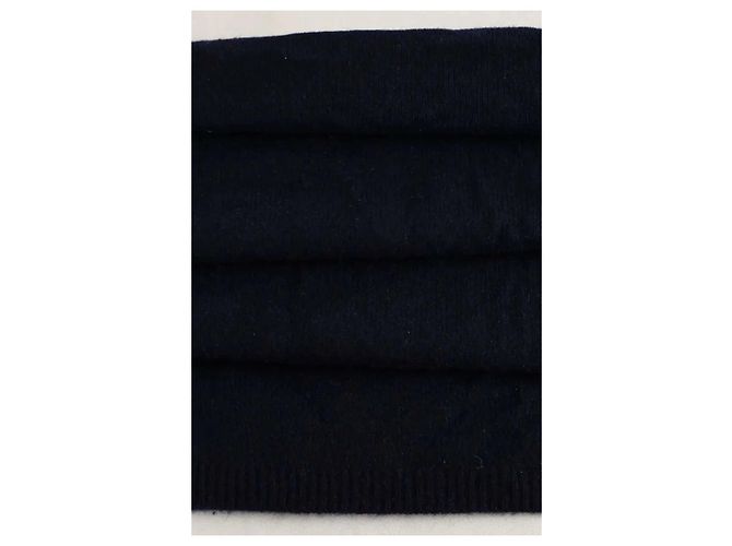 Eric Bompard Bufanda de cachemira azul marino - vista 2