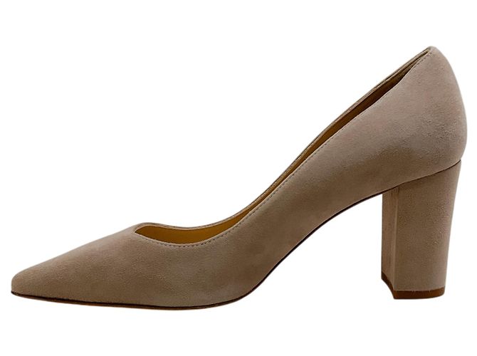 L'Agence Cashew Suede Gilles Décolleté Beige - vista 3