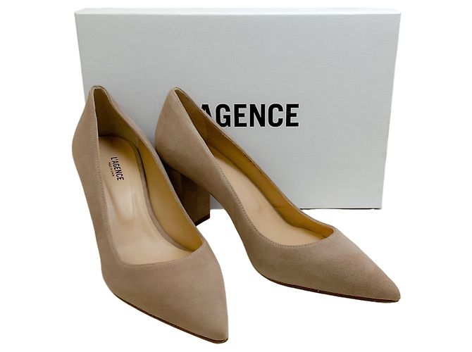 L'Agence Cashew Suede Gilles Décolleté Beige - vista 6
