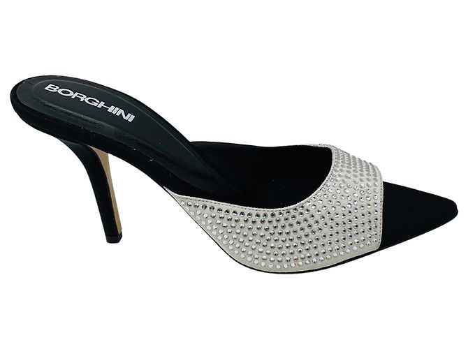 Autre Marque Mule Perni Strass Nero / Argento di Gia Borghini - vista 2