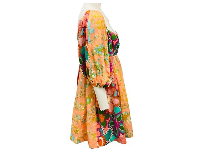 Zimmermann Multicoloriertes Floral Lola Panel Mini Kleid Mehrfarben - Ansicht 2