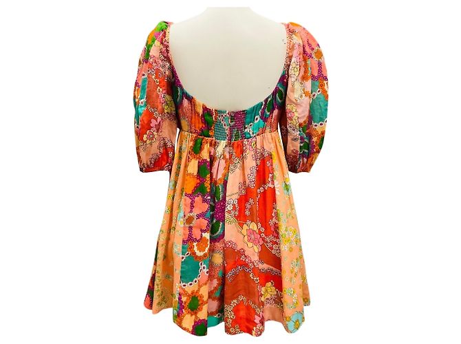 Zimmermann Multicoloriertes Floral Lola Panel Mini Kleid Mehrfarben - Ansicht 3