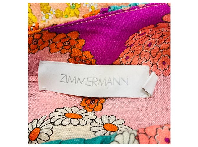 Zimmermann Multicoloriertes Floral Lola Panel Mini Kleid Mehrfarben - Ansicht 4