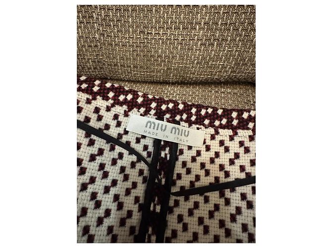 Cárdigan Miu Miu de lana burdeos Multicolor - vista 12
