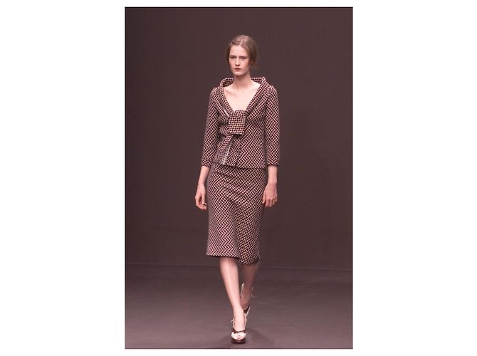 Cárdigan Miu Miu de lana burdeos Multicolor - vista 2