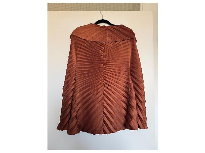 Issey Miyake Plissee Top Braun Polyester - Ansicht 4