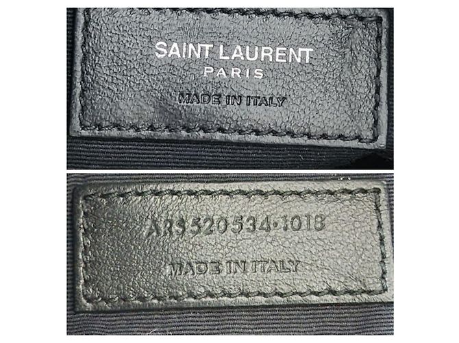 YVES SAINT LAURENT Borsa a tracolla Lou Camera in tela di rafia nera Nero - vista 2