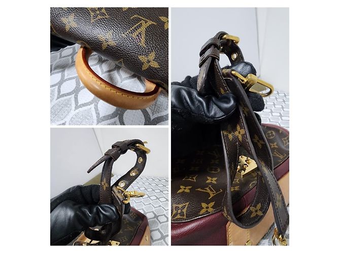 LOUIS VUITTON Sac Eden MM en toile Monogram Bordeaux Marron/Bourgogne - vue 11
