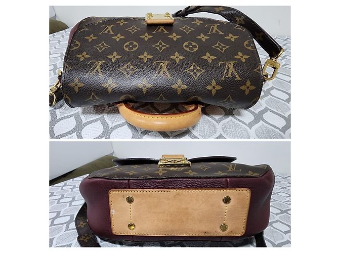 LOUIS VUITTON Sac Eden MM en toile Monogram Bordeaux Marron/Bourgogne - vue 8