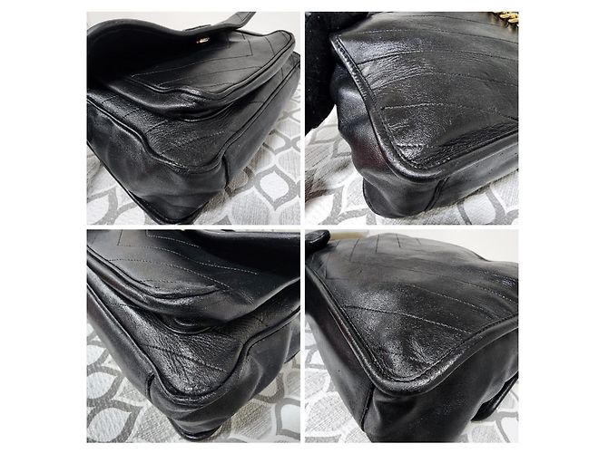 Bolsa de Ombro Niki Medium em Couro Preto YSL Saint Laurent - vista 12