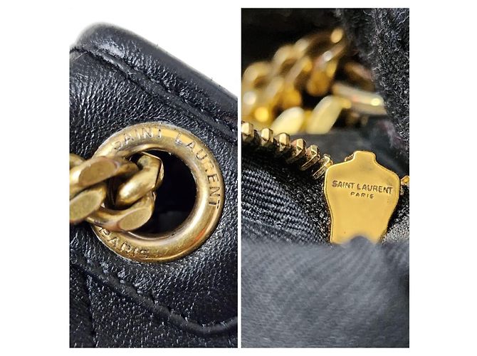Bolsa de Ombro Niki Medium em Couro Preto YSL Saint Laurent - vista 6