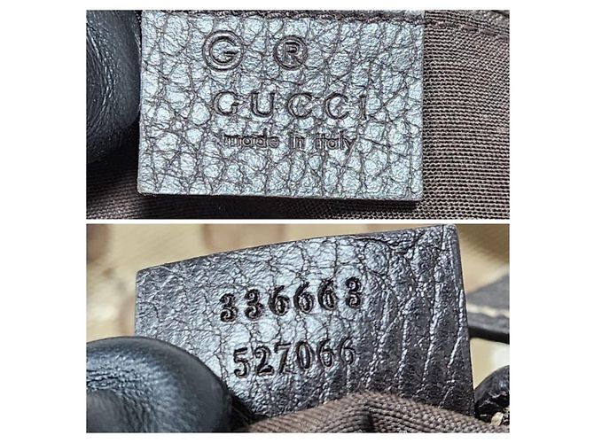 Borsa tote in tela/pelle Gucci GG marrone/beige - vista 2