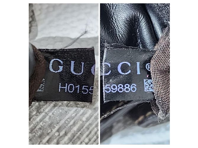 Borsa tote in tela/pelle Gucci GG marrone/beige - vista 3