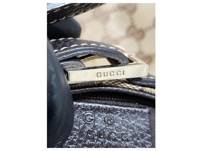 Borsa tote in tela/pelle Gucci GG marrone/beige - vista 4