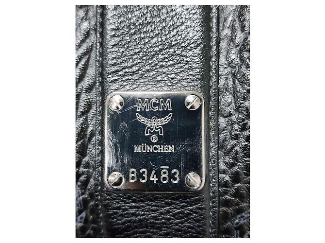 MCM Visetos Medium Liz Shopper Reversibile/Pochette Nero - vista 2