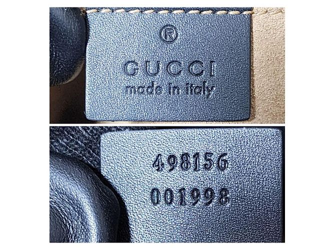 Padlock GUCCI GG Supreme Monogram Piccola Tote con Lucchetto Nera Marrone Beige - vista 2