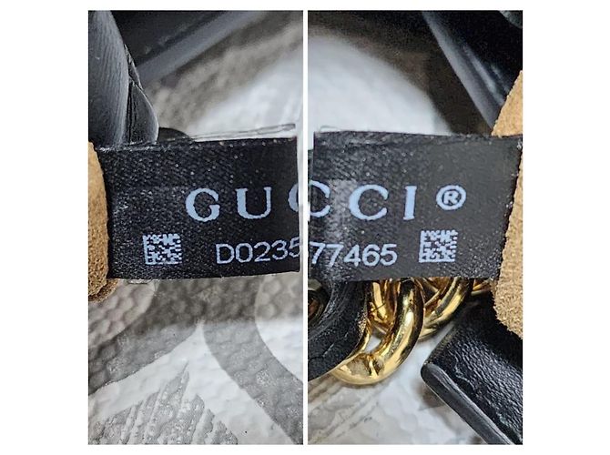 Padlock GUCCI GG Supreme Monogram Piccola Tote con Lucchetto Nera Marrone Beige - vista 7