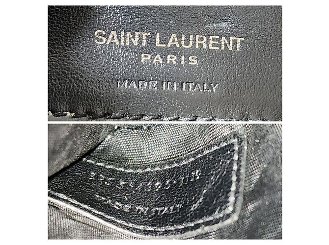 Borsa a tracolla in pelle monogramma Kate di Saint Laurent Nera Nero - vista 2