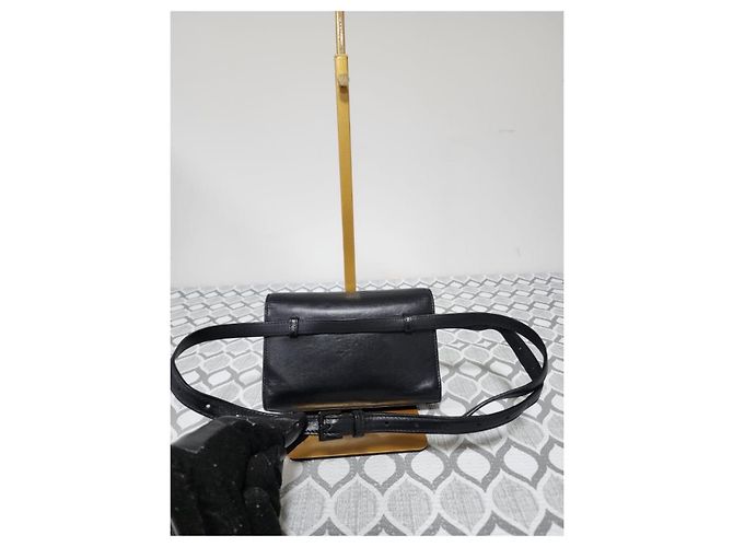 Borsa a tracolla in pelle monogramma Kate di Saint Laurent Nera Nero - vista 3