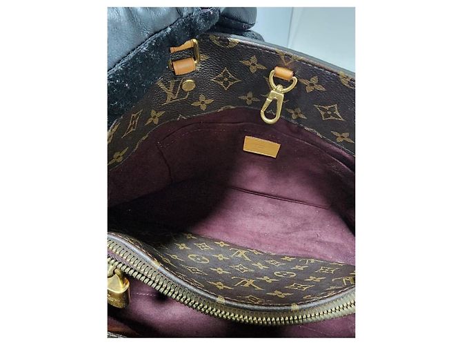 LOUIS VUITTON Borsa Montaigne MM in Tela Monogram Marrone - vista 10