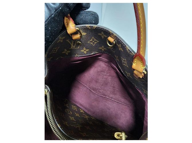 LOUIS VUITTON Borsa Montaigne MM in Tela Monogram Marrone - vista 4