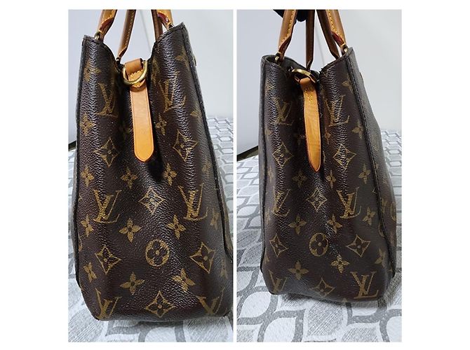 LOUIS VUITTON Borsa Montaigne MM in Tela Monogram Marrone - vista 5