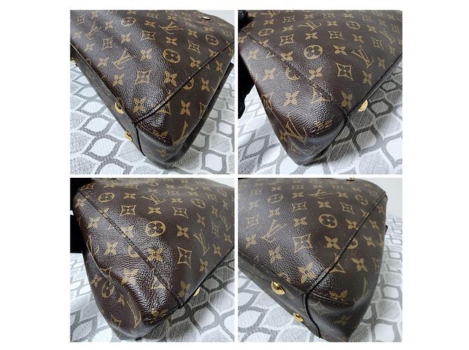 LOUIS VUITTON Borsa Montaigne MM in Tela Monogram Marrone - vista 7