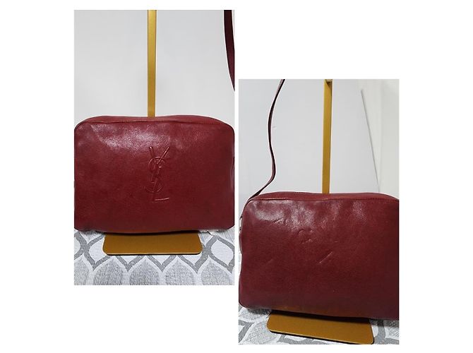 Borsa a tracolla Lou Camera in pelle Saint Laurent bordeaux - vista 4