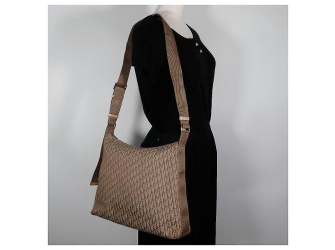 Borsa a Spalla in Tela Trotter Dior Beige - vista 15