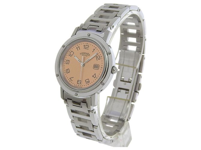 Hermès Hermes Clipper Stainless Steel Watch Pink - view 2