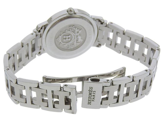 Hermès Hermes Clipper Stainless Steel Watch Pink - view 5