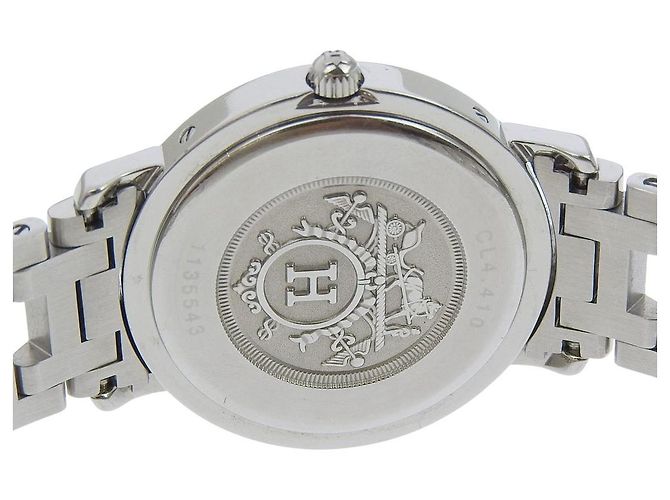 Hermès Hermes Clipper Stainless Steel Watch Pink - view 7