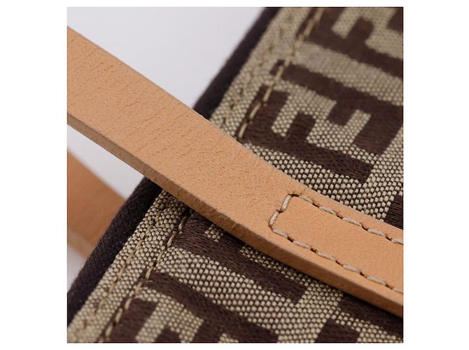 Fendi Zucchino Canvas Tragetasche Braun - Ansicht 14