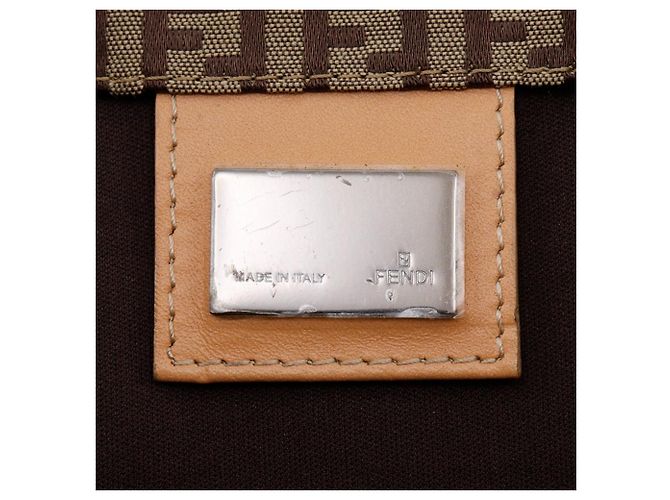 Fendi Zucchino Canvas Tragetasche Braun - Ansicht 17
