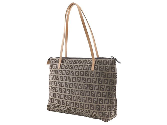 Fendi Zucchino Canvas Tragetasche Braun - Ansicht 2