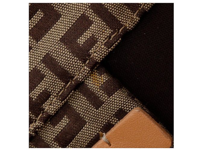 Fendi Zucchino Canvas Tragetasche Braun - Ansicht 8