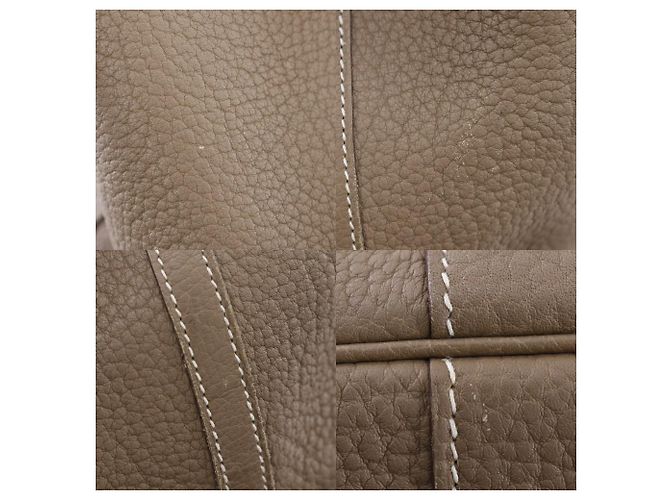 Borsa tote Hermès Garden Party 36 in Negonda Marrone - vista 10