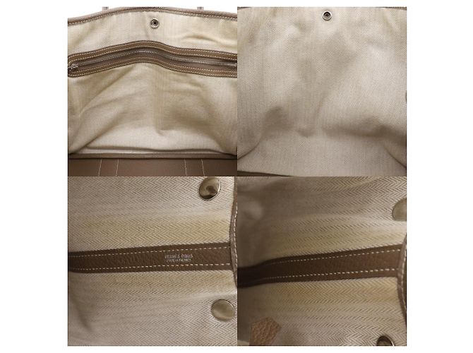 Borsa tote Hermès Garden Party 36 in Negonda Marrone - vista 16