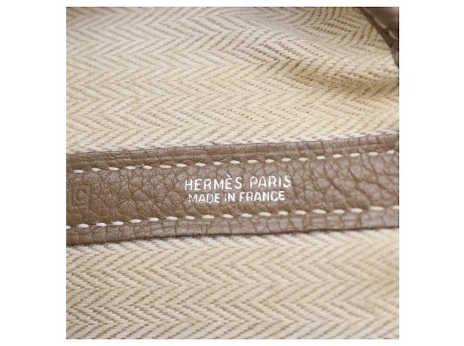 Borsa tote Hermès Garden Party 36 in Negonda Marrone - vista 19