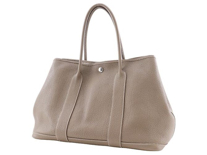 Borsa tote Hermès Garden Party 36 in Negonda Marrone - vista 2