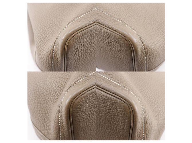 Borsa tote Hermès Garden Party 36 in Negonda Marrone - vista 4