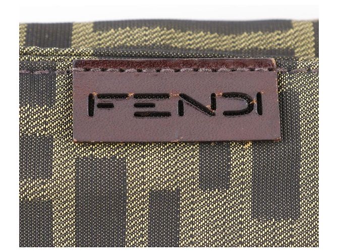 Fendi Zucca Nylon Canvas Schultertasche Braun - Ansicht 17