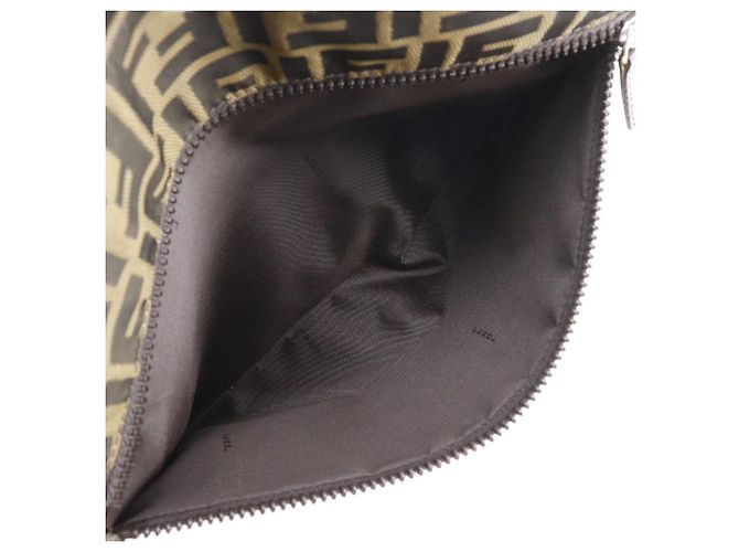 Fendi Zucca Nylon Canvas Schultertasche Braun - Ansicht 6